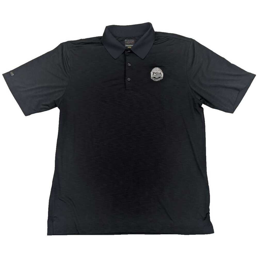 2013 PGA Championship Mens Golf Polo XL Oak Hill CC Black Greg Norman Play-Dry